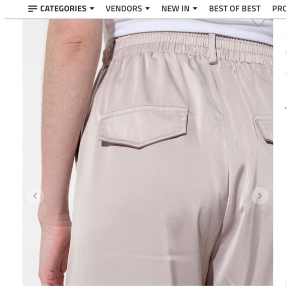 14 It’s All About The Satin Cargo Pants with Front Tie - Picture 4 of 4